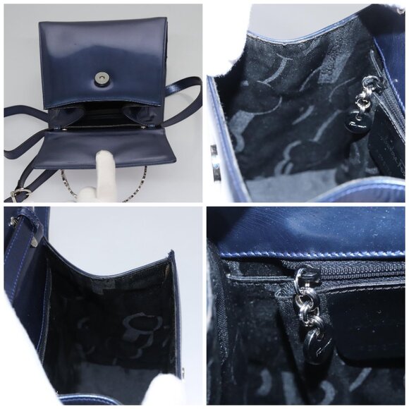 Salvatore Ferragamo Hand Bag Enamel 2way Blue - Picture 15 of 16